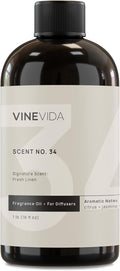 VINEVIDA Fresh Linen Fragrance Oil for Cold Air Diffusers - 16 Fl Oz - Essential Oils for Diffuser Oil Refill & Air Freshener Room Spray