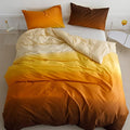 CLOTHKNOW Orange Pumpkin Full Size Comforter Set 3Pcs Dark Orange Bedding Comforter Sets Light Yellow Comforter Full Soft Yellow Comforter Sets Full