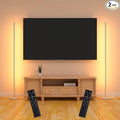 Marlrin Minimalist Corner Floor Lamp 2-Pack, 2700K-6500K Dimmable with Remote Control, 57.8
