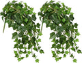 Hollyone 2pcs Artificial Hanging Plants 24