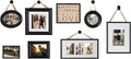 J.M.Deco 8 Pack Picture Frames for Wall Decor, Photo Frames Set with Glass Cover, Multi Picture Frames Decoration for Home Living Room, Bedroom, Black