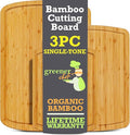 FSC® Certified Extra Large Bamboo Cutting Boards for Kitchen, Organic Wooden Cutting Board Set with 67% Larger Surface, Non-Toxic, Lifetime Replacements