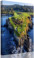 Pebble Beach Golf Course Canvas Wall Art for Living Room Bedroom Bathroom Home Decorations Sports Landscape Office Room Decor Golf Framed Artwork Giclee Prints Ready to Hang(24''W x 36''H)