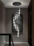 10-Light Black Modern Crystal Chandelier for Living Room Foyer Entrance 110