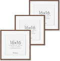 16x16 Picture Frames for Wall, Oak Wood 16