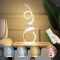 20W 2700LM 3 Colors Dimmable LED Art Table Lamp 21.4 Inch with Touch Switch for Living Room,Bedroom (White)