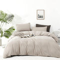 Luxlovery Beige Coffee Comforter Set Twin Light Khaki Bedding Set Kids Teens Bedding Set Solid Cream Coffee Blanket Quilts Ultra Soft Breathable Light Taupe Comforter Set