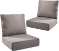 Outdoor Seat Cushion Set-24 x 24 x 6 Inch Outdoor Chair Cushions Set of 2 with Water Resistant & Removable Cover Outdoor Cushions for Patio Furniture Chair Sofa Couch-Grey