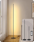 EDISHINE Corner Floor Lamp, Dimmable LED Light with Remote, 3 Color Temperature 3000K-4500K-6000K, 57.5