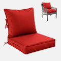Premium Outdoor Seat Cushion Chair Cushions for Patio Furniture 22 L X 22 W X 4 H Waterproof & Fade Resistant Deep Seat and Backrest Cushion Set with Removable Covers for Chair, Sofa