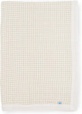 Little Unicorn Newborn Receiving Quilt | Ultra- Soft, Multi-Layered Muslin Fabric | Gift for Newborns & on-The-go (Tan Gingham)