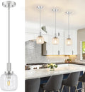 Brushed Nickel Pendant Lights Kitchen Island, 1-Light 5.9