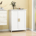 Bathroom Storage Floor Cabinet Freestanding Organizer with Adjustable Shelves for Bathroom Bedroom Laundry Room,2 Doors