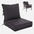 Premium Outdoor Seat Cushion Chair Cushions for Patio Furniture 24 L X 24 W X 5 H Waterproof & Fade Resistant Deep Seat and Backrest Cushion Set with Removable Covers for Chair, Sofa