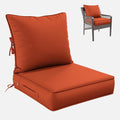 Premium Outdoor Seat Cushion Chair Cushions for Patio Furniture 24 L X 24 W X 5 H Waterproof & Fade Resistant Deep Seat and Backrest Cushion Set with Removable Covers for Chair, Sofa