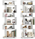 Tangkula 6-Tier S-Shaped Bookshelf, 64