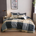 VM VOUGEMARKET Plaid Duvet Cover King,Black Gray Checkered Bedding Set with Zipper Ties,Simple Luxury Boys Men Comforter Cover Set Soft Cotton Home Bedding-104x90