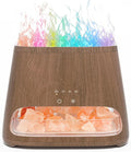 SALKING Colorful Flame Fire Diffuser Humidifier, Himalayan Salt Lamp, 7 Colors Changing Oil Diffuser, Ultra-Quiet Essential Oils Aromatherapy Diffusers for Large Room, Bedroom,150ml (Dark)