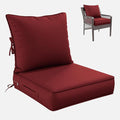 Premium Outdoor Seat Cushion Chair Cushions for Patio Furniture 24 L X 24 W X 5 H Waterproof & Fade Resistant Deep Seat and Backrest Cushion Set with Removable Covers for Chair, Sofa