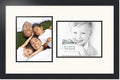ArtToFrames Collage Photo Frame Double Mat with 2 - 8x10 Openings and Satin Black Frame
