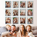 Renditions Gallery Set of 12, 11X14 Custom Photo Prints with Real Wood Picture Frames. Create Personalized Photos with Peel & Stick Photo Frames. Blue Frame