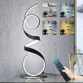 20W 3 Colors Remote Control Dimmable LED Art Table Lamp 21.4 Inch with Touch Switch for Living Room,Bedroom (Black)