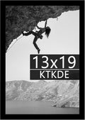 KTKDE 13x19 Picture Frame Black, Wall Gallery Poster Frames Wooden, Shatter Resistant Glass, Rectangle Photo Frame for Photos,Studio Hanging Posters & Art Prints