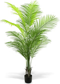 5FT Artificial Palm Tree – Realistic Faux Tropical Plant with UV-Resistant Leaves, Maintenance-Free Indoor Outdoor Palm Plant for Home Office Patio Décor