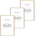 HAUS AND HUES 20x30 Picture Frames - Set of 3: Beige Framed Poster Frames