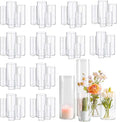 60pcs Glass Vase Cylinder Vases for Centerpieces Small Flower Glass Clear Vases Home Decor Centerpiece Table Flower Vase Decorations for Wedding DecorationïŒHoliday Mixed Sizes Tall