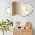 Gold Scalloped Mirror, Irregular Shaped Mirror, 30