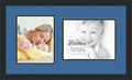 ArtToFrames Collage Photo Frame Double Mat with 1 - 8.5x11^ 8x10 Openings and Satin Black Frame