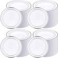 200 Pieces Disposable Plates Plastic Party Plates with Rim Hard Plastic Appetizer Salad Dessert 7.5 Inch Elegant Heavy Duty Tableware for Dinner Wedding Party Supplies(Silver Rim)