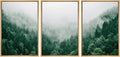 SIGNWIN Framed Canvas Print Wall Art Set Fog & Mist Mountain Forest Valley Nature Wilderness Photography Modern Art Rustic Landscape for Living Room, Bedroom, Office - 24
