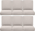 22x25/22x24 Outdoor Furniture Cushions Set of 6 - Comfortable Patio Chair Cushion for Rattan Wicker Dining Rocking Swivel Chairs Loveseat Couch L-Shape Sectional Sofa - Beige/Classic