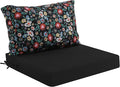 idee-home Outdoor Cushions for Patio Furniture, Outdoor Seat Cushion, Waterproof Hampton Bay Deep Seat Replacement Couch Chair Cushions for Garden Lawn Backyard Deck, 26.5 x 26.5 Floral Pattern