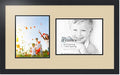 ArtToFrames Collage Photo Frame Double Mat with 1 - 8.5x11, 8x10 Openings and Satin Black Frame