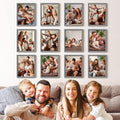 Renditions Gallery Set of 12, 11X14 Custom Photo Prints with Real Wood Picture Frames. Create Personalized Photos with Peel & Stick Photo Frames. Gray Frame