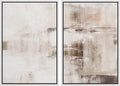 MUDECOR Framed Canvas Print Wall Art Set Abstract Lake and Mountain Serene Landscape Illustrations Modern Art Decorative Bohemian Calm/Zen for Living Room, Bedroom, Office - 24