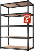 REIBII 2020LBS Storage Shelves 5 Tier Garage Shelving Heavy Duty, Adjustable Metal Shelving Unit, Garage Shelves for Basement, Warehouse, Pantry, 72