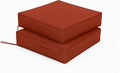 Patio Chair Cushions 19 X 19 X 4 Inch Waterproof Outdoor Seat Cushions for Patio Furniture, Outdoor Sofa Couch Pads with Ties & Handle, Set of 2, Terra Red