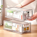 clear Drawer-Type Plastic Storage Box Bins Organizer,Family First Aid Kits Medicine cabinet Box Organizer,Closet ,Shelf,Ointments, Adhesive Bandages,Cosmetics,Office Items (clear, 2M)