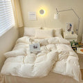 Luxlovery White Fluffy Comforter Cal King Velvet Bedding Set California King Solid Sherpa Micromink Blanket Quilts Winter Warm Plush Flannel Bedding Comforter for Women Men