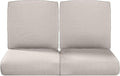 22x25/22x24 Outdoor Seat Cushions Set of 2 - Comfortable High Back Water-Resistant Patio Wicker Chairs Cushion for Rattan Dining Rocker Glider Loveseat Couch Sectional Sofa - Beige/Classic