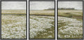 SIGNWIN Framed Canvas Print Wall Art Set White Daisy Flower Country Farm Field Nature Abstract Illustrations Decorative Nordic for Living Room, Bedroom, Office - 24