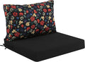 idee-home Outdoor Cushions for Patio Furniture, Outdoor Seat Cushion, Waterproof Hampton Bay Deep Seat Replacement Couch Chair Cushions for Garden Lawn Backyard Deck, 26.5 x 26.5 Floral Pattern