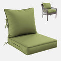 Premium Outdoor Seat Cushion Chair Cushions for Patio Furniture 22 L X 24 W X 4 H Waterproof & Fade Resistant Deep Seat and Backrest Cushion Set with Removable Covers for Chair, Sofa