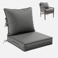 Premium Outdoor Seat Cushion Chair Cushions for Patio Furniture 22 L X 22 W X 4 H Waterproof & Fade Resistant Deep Seat and Backrest Cushion Set with Removable Covers for Chair, Sofa