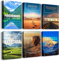 Inspirational Quotes Motivational Wall Art Decoration, Landscape Canvas Painting Suitable for Library, Office, Living Room, Home Decor, Tabletop/Hanging | 6-Pack (29 x 38 cm) Framed