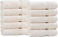 Superior Egyptian Cotton 10-Piece Face Towel Set , Small Towels For Facial, Spa, Quick Dry, Absorbent Towels, Bathroom Accessories, Guest Bath, Home Essentials, Washcloth, Airbnb, Ivory